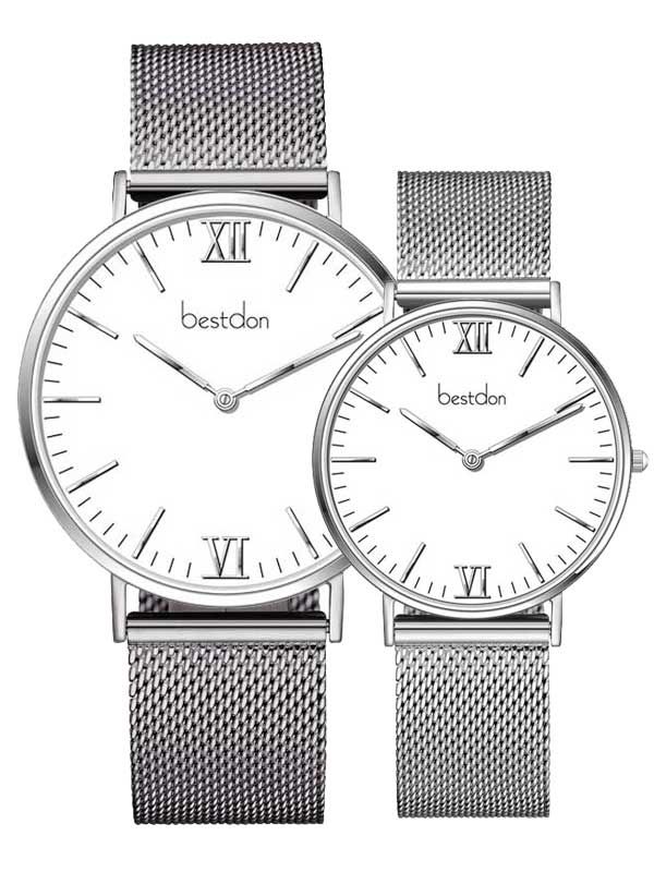  ĐỒNG HỒ BESTDON BD99166G-B05 + BD99166L-B05Nam, Nữ Máy Quartz ( pin ) Kính sapphire 3ATM 