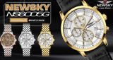 ĐỒNG HỒ NEWSKY NS6005G.L01 Nam máy quartz kính sapphire size 42mm 5ATM