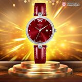 ĐỒNG HỒ TOPHILL TE063L.MR1757 Nữ Máy quartz(pin) Dây da Kính sapphire 5ATM