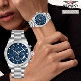 ĐỒNG HỒ NEWSKY NS6007G.S05 Nam máy quartz kính sapphire size 44mm 5ATM 