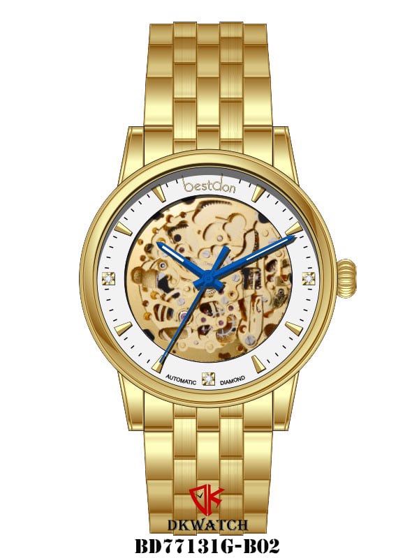  ĐỒNG HỒ BESTDON BD77131G-B02 Nam Máy automatic Dây thép 316L Sapphire 5ATM 