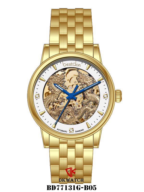  ĐỒNG HỒ BESTDON BD77131G-B05 Nam Máy automatic Dây thép 316L Sapphire 5ATM 
