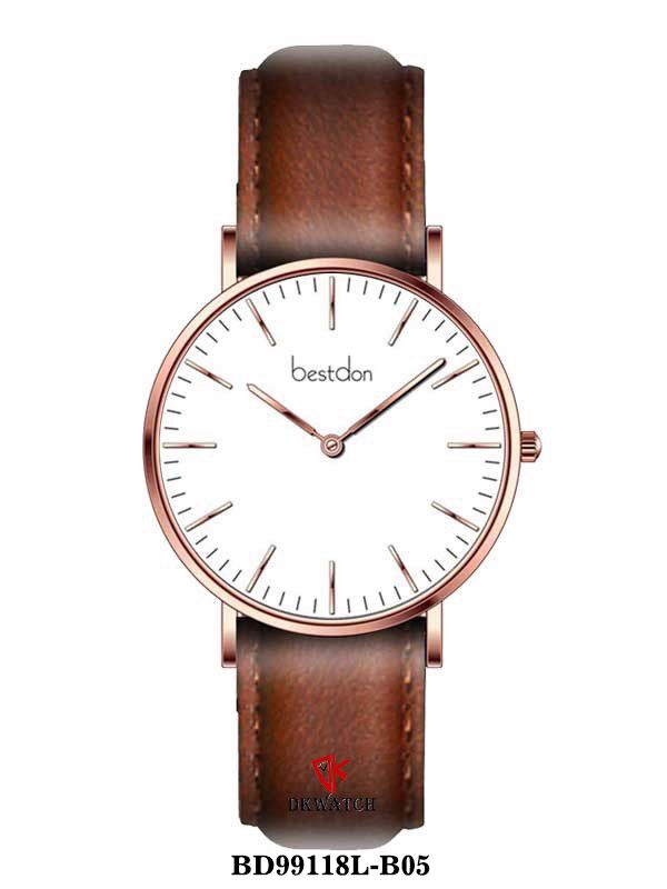  ĐỒNG HỒ BESTDON BD99118L-B05 Nữ Máy Quartz ( pin ) Kính sapphire Size 36mm 3ATM 