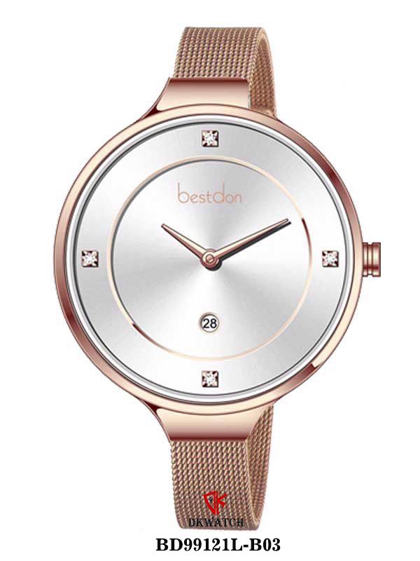 ĐỒNG HỒ BESTDON BD99121L-B03 Nữ Máy Quartz ( pin ) Kính sapphire Size 32mm 3ATM 