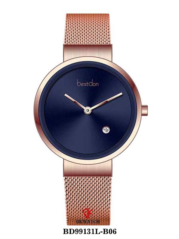  ĐỒNG HỒ BESTDON BD99131L-B06 Nữ Máy Quartz ( pin ) Kính sapphire Size 31mm 3ATM 
