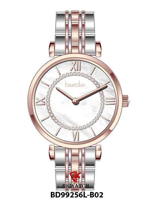  ĐỒNG HỒ BESTDON BD99256L-B02 Nữ Máy Quartz ( pin ) Kính sapphire Size 32mm 3ATM 