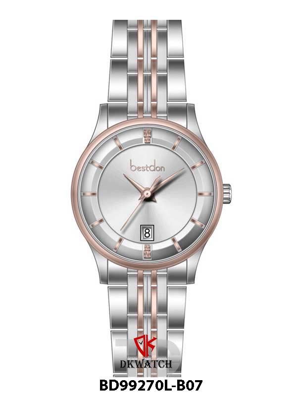  ĐỒNG HỒ BESTDON BD99270L-B07 Nữ Máy Quartz ( pin ) Kính sapphire Size 27mm 3ATM 