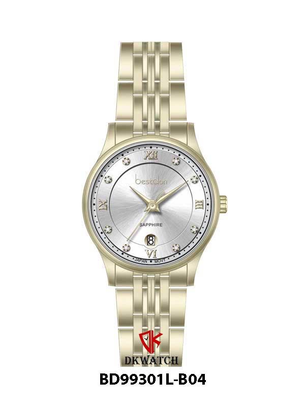  ĐỒNG HỒ BESTDON BD99301L-B04 Nữ Dây thép 316L Máy Quartz Sapphire Size 27mm 3ATM 