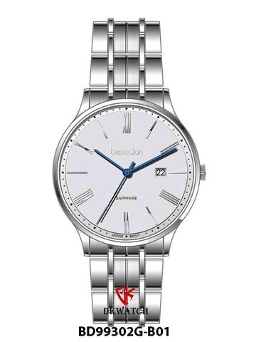 ĐỒNG HỒ BESTDON BD99302G-B01 Nam Dây thép 316L Máy Quartz Sapphire Size 40mm 3ATM