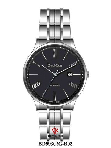 ĐỒNG HỒ BESTDON BD99302G-B02 Nam Dây thép 316L Máy Quartz Sapphire Size 40mm 3ATM