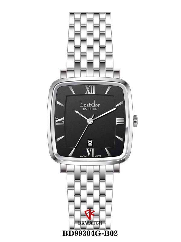  ĐỒNG HỒ BESTDON BD99304G-B02 Nam Dây thép 316L Máy Quartz Sapphire Size 38x37mm 3ATM 