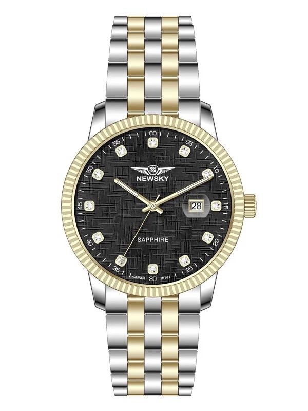  ĐỒNG HỒ NEWSKY NS5001G.S04 Nam Máy quartz Kính sapphire Size 39mm 3ATM 