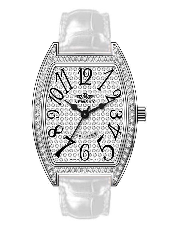  ĐỒNG HỒ NEWSKY NS5003L.L01 Nữ Máy quartz kinh sapphire size 28x38mm 3ATM 