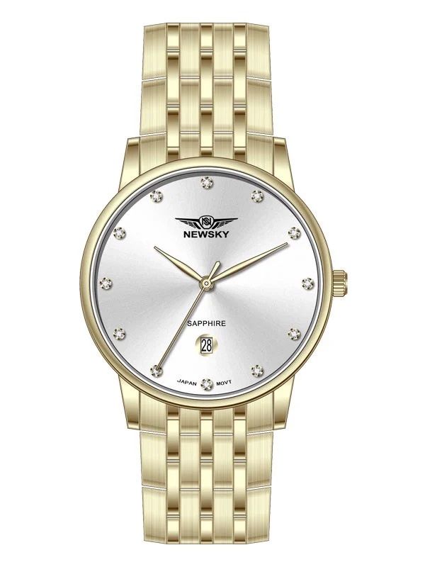  ĐỒNG HỒ NEWSKY NS5005G.S05 Nam Máy quartz Kính sapphire Size38mm 3ATM 