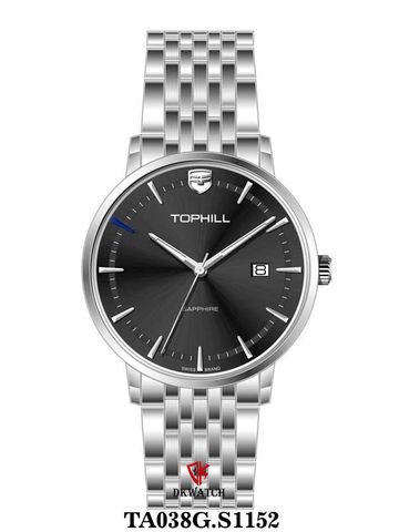 ĐỒNG HỒ TOPHILL TA038G.S1152 Nam Máy Quartz(pin) Kính sapphire Size 40mm 5ATM