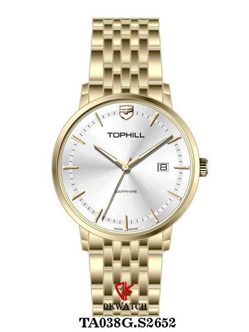 ĐỒNG HỒ TOPHILL TA038G.S2652 Nam Máy Quartz(pin) Kính sapphire Size 40mm 5ATM