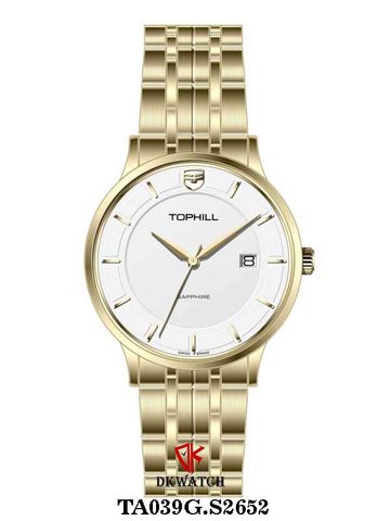 ĐỒNG HỒ TOPHILL TA039G.S2652 Nam Máy Quartz(pin) Kính sapphire Size 40mm 5ATM