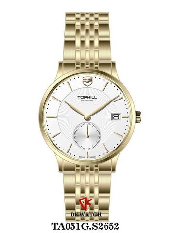 ĐỒNG HỒ TOPHILL TA051G.S2652 Nam Máy Quartz(pin) Kính sapphire Size 40mm 5ATM