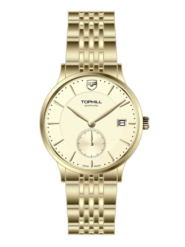  ĐỒNG HỒ TOPHILL TA051G.S2952 Nam Máy Quartz(pin) Kính sapphire Size 40mm 5ATM 