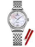  ĐỒNG HỒ TOPHILL TE032L.M1288 Nữ dây Thép 316L máy Automatic kính Sapphire Size 31mm 5ATM 