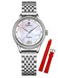  ĐỒNG HỒ TOPHILL TE032L.M1288 Nữ dây Thép 316L máy Automatic kính Sapphire Size 31mm 5ATM 