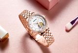 ĐỒNG HỒ TOPHILL TE035L.M3238 Nữ dây Thép 316L máy Automatic kính Sapphire Size 31mm 5ATM