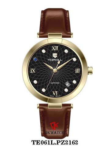 ĐỒNG HỒ TOPHILL TE061L.PZ2162 Nữ Máy Quartz(pin) Kính sapphire Size 33mm 5ATM