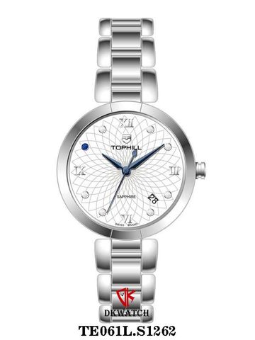 ĐỒNG HỒ TOPHILL TE061L.S1262 Nữ Máy Quartz(pin) Kính sapphire Size 33mm 5ATM