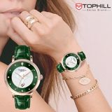  ĐỒNG HỒ TOPHILL TE062L.MG3A87 Nữ Máy quartz(pin) Dây da Kính sapphire 3ATM 