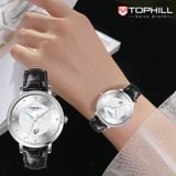  ĐỒNG HỒ TOPHILL TE062L.MB1687 Nữ Máy quartz(pin) Dây da Kính sapphire 3ATM 