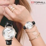 ĐỒNG HỒ TOPHILL TE062L.MB3687 Nữ Máy quartz(pin) Dây da Kính sapphire 3ATM