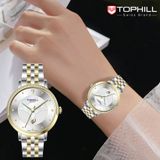  ĐỒNG HỒ TOPHILL TE062L.M6687 Nữ Máy quartz(pin) Dây thép 316L Kính sapphire 3ATM 
