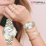  ĐỒNG HỒ TOPHILL TE062L.M6687 Nữ Máy quartz(pin) Dây thép 316L Kính sapphire 3ATM 