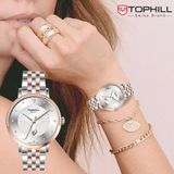  ĐỒNG HỒ TOPHILL TE062L.M7687 Nữ Máy quartz(pin) Dây thép 316L Kính sapphire 3ATM 
