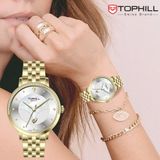 ĐỒNG HỒ TOPHILL TE062L.M2687 Nữ Máy quartz(pin) Dây thép 316L Kính sapphire 3ATM