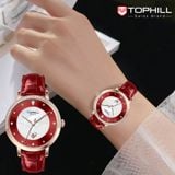  ĐỒNG HỒ TOPHILL TE062L.MR3787 Nữ Máy quartz (pin) Dây da Kính sapphire 3ATM 