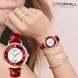 ĐỒNG HỒ TOPHILL TE062L.MR3787 Nữ Máy quartz (pin) Dây da Kính sapphire 3ATM 