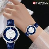 ĐỒNG HỒ TOPHILL TE062L.ML1387 Nữ Máy quartz(pin) Dây da Kính sapphire 3ATM