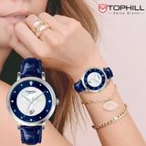 ĐỒNG HỒ TOPHILL TE062L.ML1387 Nữ Máy quartz(pin) Dây da Kính sapphire 3ATM