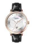 ĐỒNG HỒ TOPHILL TE062L.MB3687 Nữ Máy quartz(pin) Dây da Kính sapphire 3ATM