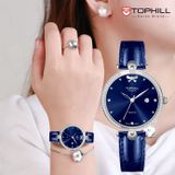  ĐỒNG HỒ TOPHILL TE063L.ML1357 Nữ Máy quartz(pin) Dây da Kính sapphire 5ATM 