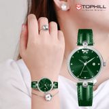 ĐỒNG HỒ TOPHILL TE063L.MG1A57 Nữ Máy quartz(pin) Dây da Kính sapphire 3ATM