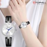 ĐỒNG HỒ TOPHILL TE063L.MB1657 Nữ Máy quartz(pin) Dây da Kính sapphire 5ATM