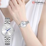 ĐỒNG HỒ TOPHILL TE063L.M1657 Nữ Máy quartz(pin) Dây thép 316L Kính sapphire 5ATM