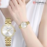  ĐỒNG HỒ TOPHILL TE063L.M2657 Nữ Máy quartz(pin) Dây thép 316L Kính sapphire 5ATM 