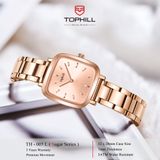 ĐỒNG HỒ TOPHILL TH005L.S3552 Nữ Máy quartz Kính sapphire Size 26x27mm 3ATM