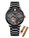 ĐỒNG HỒ TOPHILL TV005G.S0088 Nam dây thép 316L máy Automatic kính Sapphire Size 43mm 5ATM