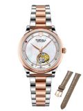 ĐỒNG HỒ TOPHILL TV008L.S7238 Nữ dây thép 316L máy Automatic kính Sapphire Size 33mm 5ATM