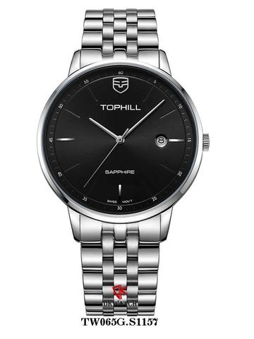 ĐỒNG HỒ TOPHILL TW065G.S1157 Nam dây Thép 316L máy Quartz kính Sapphire Size 41,5mm 3ATM