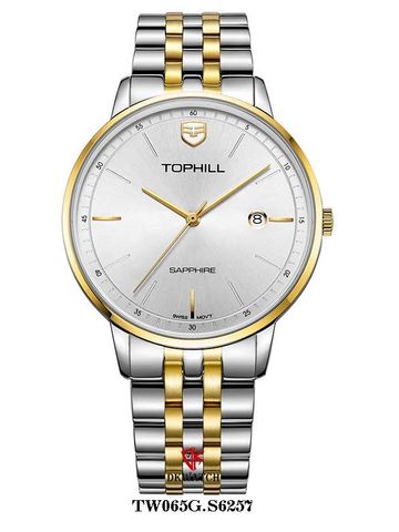 ĐỒNG HỒ TOPHILL TW065G.S6257 Nam dây Thép 316L máy Quartz kính Sapphire Size 41,5mm 3ATM